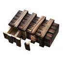 Magic Compartment Wooden Puzzle Box with Secret Drawer Brain Teaser-K