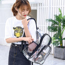Travel Solid Transparent Storage Bag PVC Large Capacity Clear Shoulder Backpack