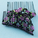 Stretchy Women Girls Magic Beads Double Hair Comb Hair Combs Clips Elasticity