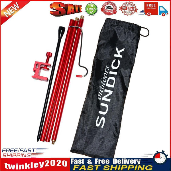 Telescopic Foldable Lamp Rod for Fishing Camping Light Holder Pole (Red) Newly