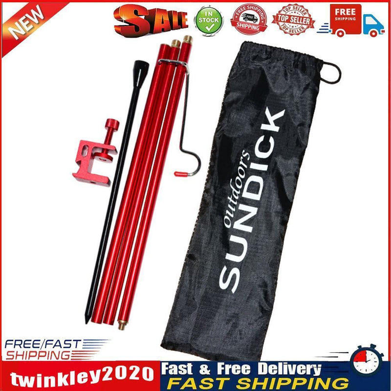 Telescopic Foldable Lamp Rod for Fishing Camping Light Holder Pole (Red) Newly