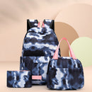 #A Tie Dye Ink Backpack Student School Bookbag Insulated Lunch Box for Teens Kid