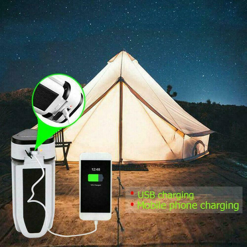 Solar Powered LED Bulb Light USB Rechargeable Portable Tent Outdoor lamp B8Y5