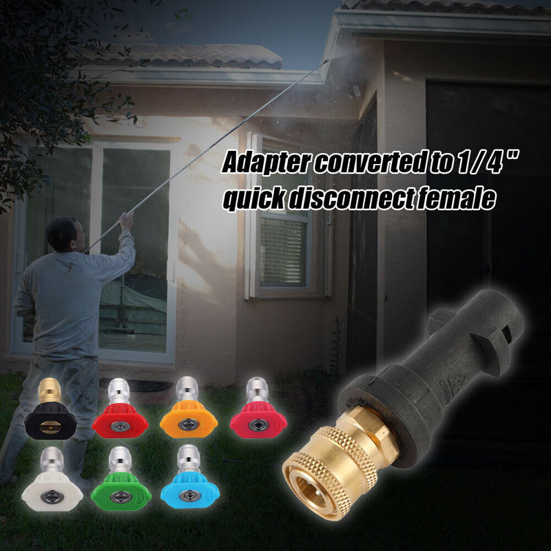 Pressure Washer Gun Adapter+7pcs Nozzle Tips for Karcher K2 K3 K4 K5 K6 K7