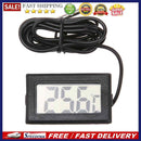 Waterproof Electronic Digital LCD Pet Aquarium Thermometer w/ Probe(Black)