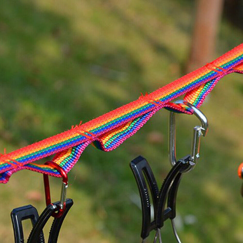 Multi-function Outdoor Camp Hiking Hanging Rope Tent Clothes Line Hanger St