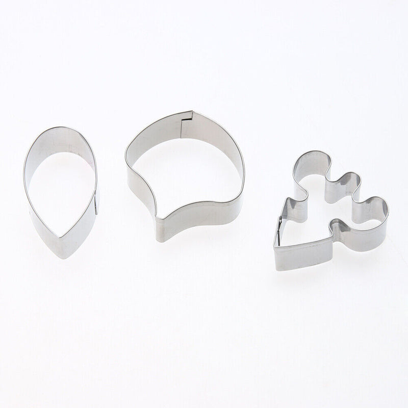 3pcs/set Butterfly Orchid Flower Petal Fondant Cake Mold Cutter Tools Newly