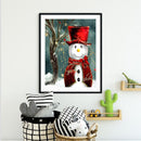 Oil Paint By Numbers Picture DIY Painting Snowman Nature Painting Kit Art