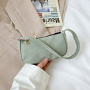 Casual Nylon Top-handle Pouch Female Soid Color Handbag Underarm Tote Bag Clutch