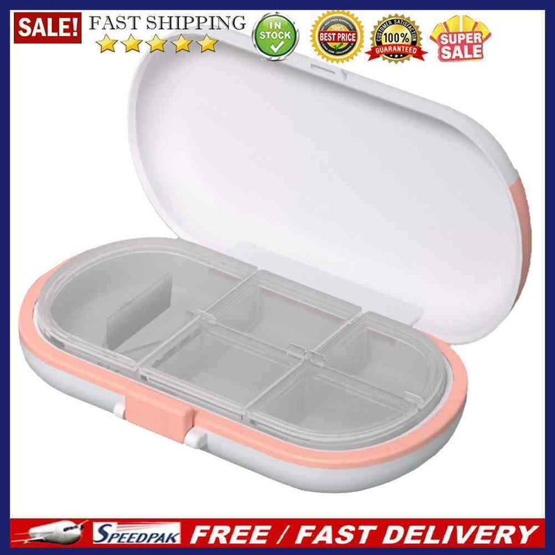 Portable 4/6 Grids Pill Box Drug Tablet Medicine Storage Splitter Organizer