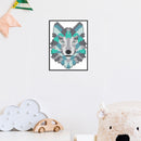 14CT Partial Cross Stitch Wolf Counted DIY Embroidery Needlework Animal Wall Art