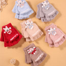 Half Fingers Mittens Flip Fingerless Gloves Autumn Winter Warm Knitted Gloves