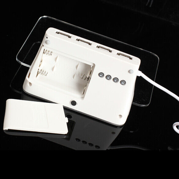 Digital Calendar LED Fluorescent Message Board USB Light Alarm Clock Thermometer