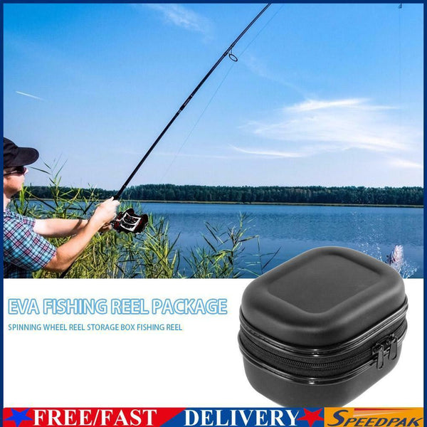 Portable Fishing Bags Spinning Reel Pouch Protective Hard Case Cover Holder #F
