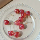 Fashion Sweet Pink Cherry Simulation Fruit Women Earrings Ear Drop Stud Cute Hot