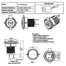 Motorcycle ATV RV Receptacle Cigarette Lighter Outlet Charger Car 12V Socket