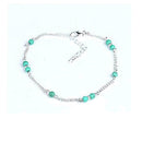 Imitation Turquoise Bead Anklet Mother's Day Gift R0E2
