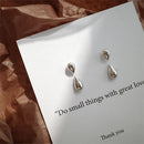 Versatile Not afraid of water Two wear Small Smooth surface Water Drop Earrings