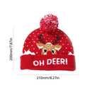 Knitted Christmas Hat with LED Light Xmas Glowing Warm Caps Ornaments (Style A)