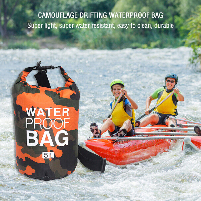 Waterproof Dry Sack Kayaking River Trekking Float Sailing Backpack (5L)