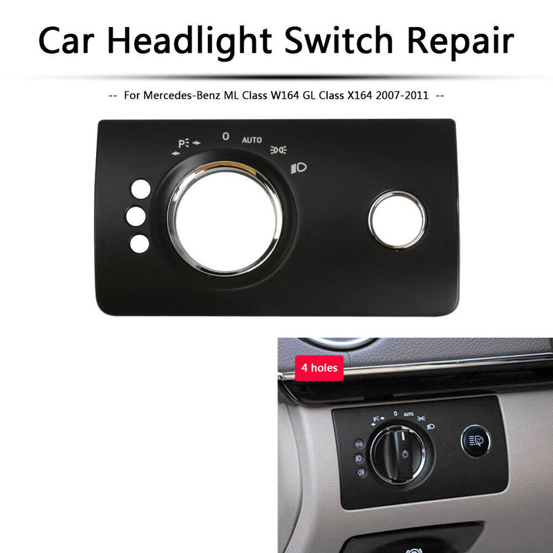 Headlight Switch Repair Cover for Mercedes-Benz W164 2007-2011 (Black C) Newly
