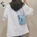 Fashion Women Canvas Patchwork Crossbody Bag Casual Mini Handbags (Blue)