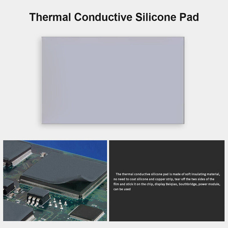 Computer Video Card Cooling Silicone Pad CPU/GPU Card Thermal Mat (0.5mm) Newly