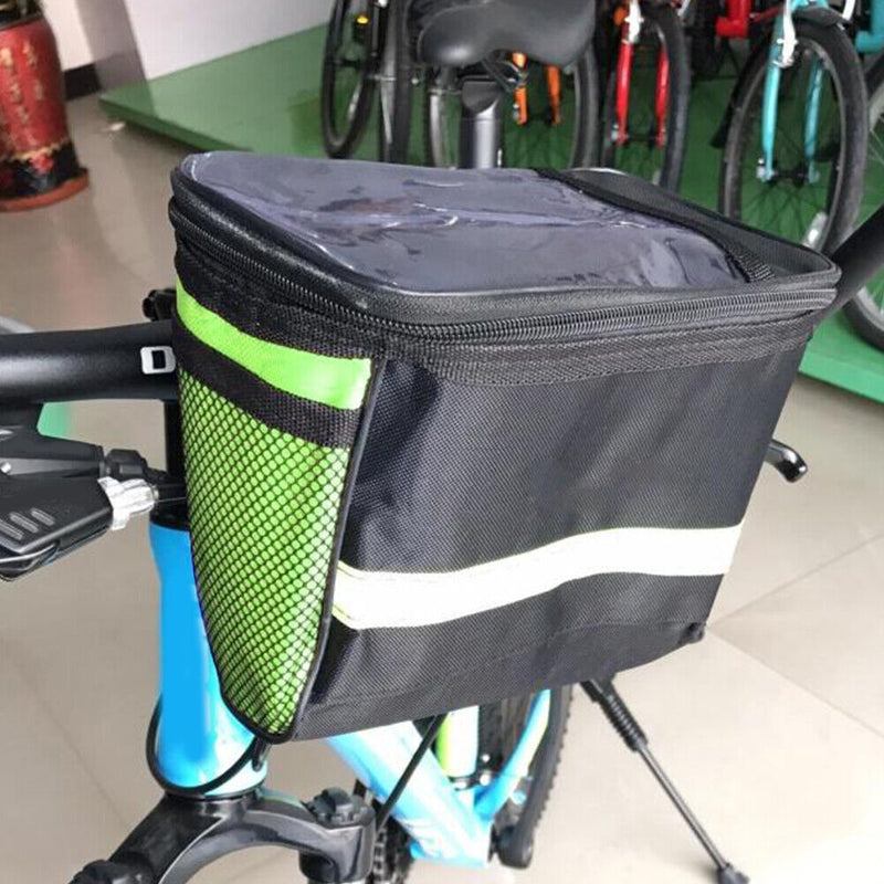 MTB Bike Handlebar Bag with Reflective Strip Road Bicycle Front Organizer Bags