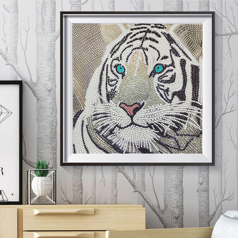 5D DIY Diamond Painting Tiger Special Shaped Full Drill Mosaic Art Picture