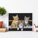 14CT DIY Three Cats Stamped Embroidery Full Cross Stitch Art Handicraft Gifts