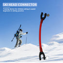Elastic Clip Removable Winter Ski Tip Connector for Kid Beginner (Red) Newly