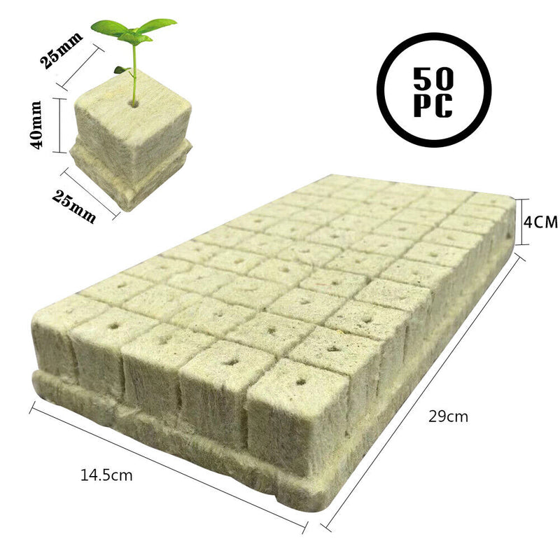 #A 50pcs Seedling Grow Plugs Starter Water Hydroponic Soilless Cultivation Tub