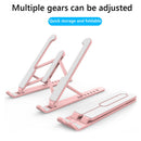 Laptop Support Holder Foldable Notebook Tablet Cooling Stand (Pink) Newly