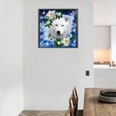 5D Diamond Painting Kit Flower Wolf Full Round Drill Rhinestone DIY Wall
