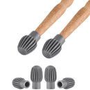 2x Silicone Drum Stick Sleeve Drumstick Practice Tips Mute Damper (Grey) Newly