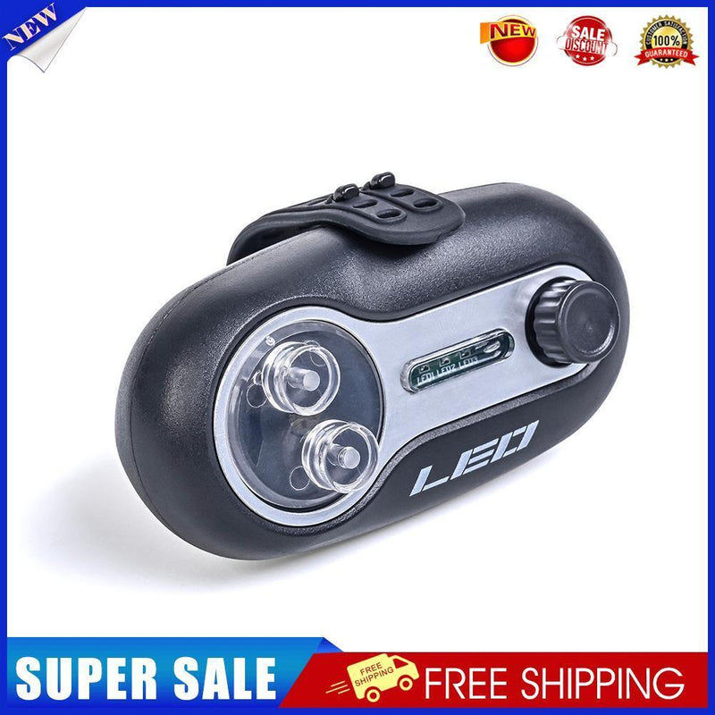 LED Fish Bite Alarm Sound Night Fishing Rod Tip Alert (Black Turntable)