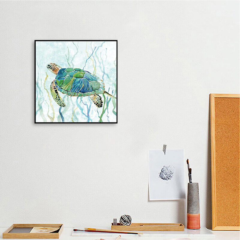 Oil Paint By Numbers Picture DIY Painting Turtle Animal Drawing on Canvas