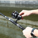 Metal Spinning Fishing Reel High Speed G-Ratio 5.2:1 Without Line (Black) Newly