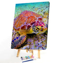 Canvas Oil Wall Art Picture DIY Sea Turtle Painting By Numbers Kit Ornaments