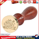 Retro Wax Seal Stamp Happy Birthday Paint Wood Seal DIY Sealing Wax (09) Newly