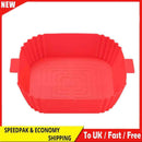 Square Cake Pan Non-stick Disk Air Fryers Tray for Home Kitchen Tool (Red)