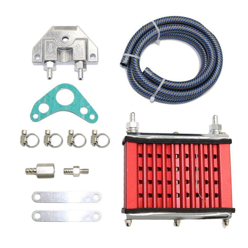 Engine Oil Cooler Cooling Radiator Kit for 125cc PIT PRO Trail Dirt(Red) Newly