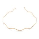 Elegant Geometric Thin Headbands Metal Headdress Hair Hoop Wave Bending
