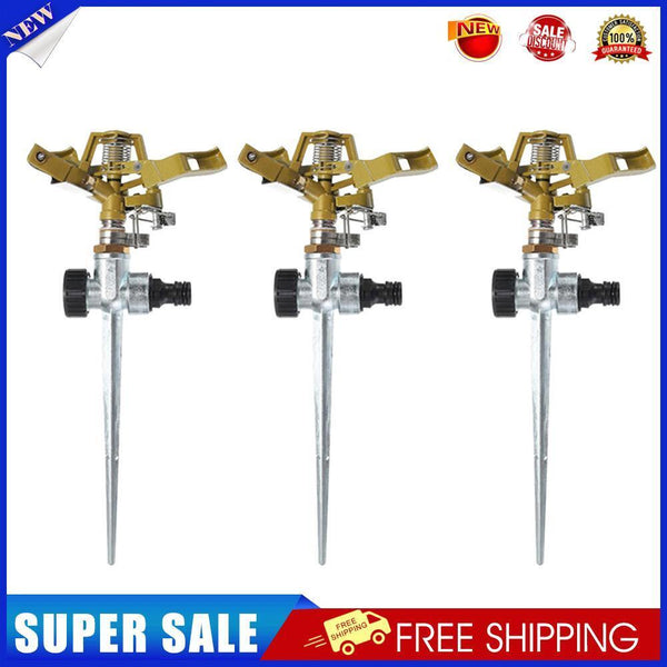 Adjustable Rotate Watering Sprinkler Garden Metal Irrigation System (3pcs)