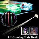 Luminous Hair Wig Party Decor Glowing Hair Braid Light-Emitting Optic Wire Hair`