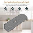 Kitchen Faucet Mat Silicone Sink Splash Guard Counter Draining Pad (Grey)