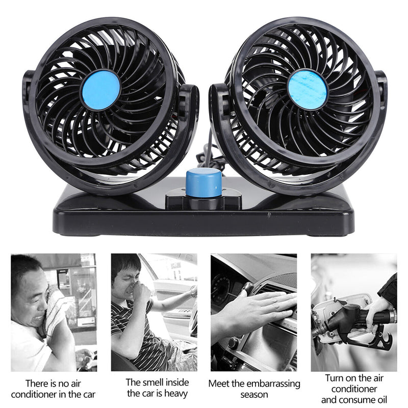Car Cooling Air Fan Mini Electric 5V USB Portable Car Seat Fan for Rear Seat