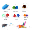 12x Pet Toys Funny Plush Mouse Bell Ball Bite Heavy Duty Pet Interactive Supplies