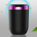 LED Light Car Ashtray Universal Cigarette Cylinder Holder with Lid (Purple)