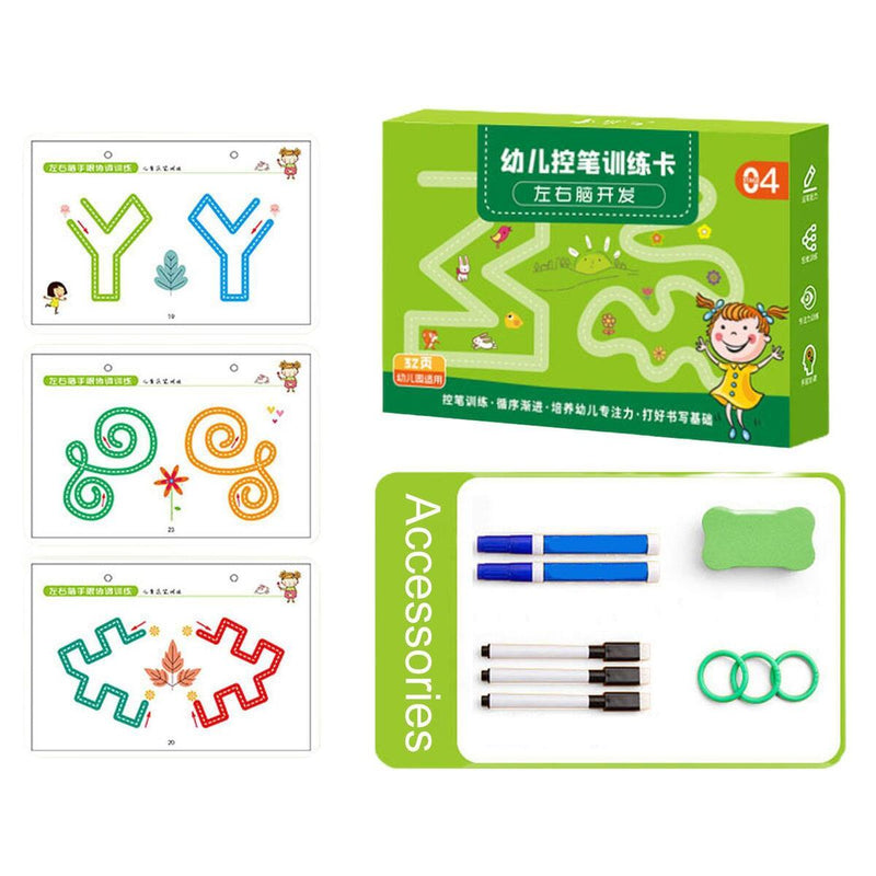 Kids Learn To Write, Tracing Practice & Wipe Books Kids Fun Practice Educationa`